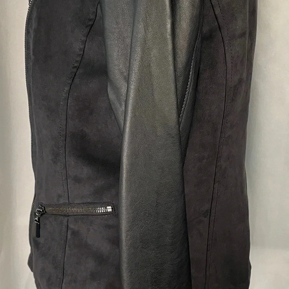 Alfani Black Leather Jacket - Picture 4 of 11